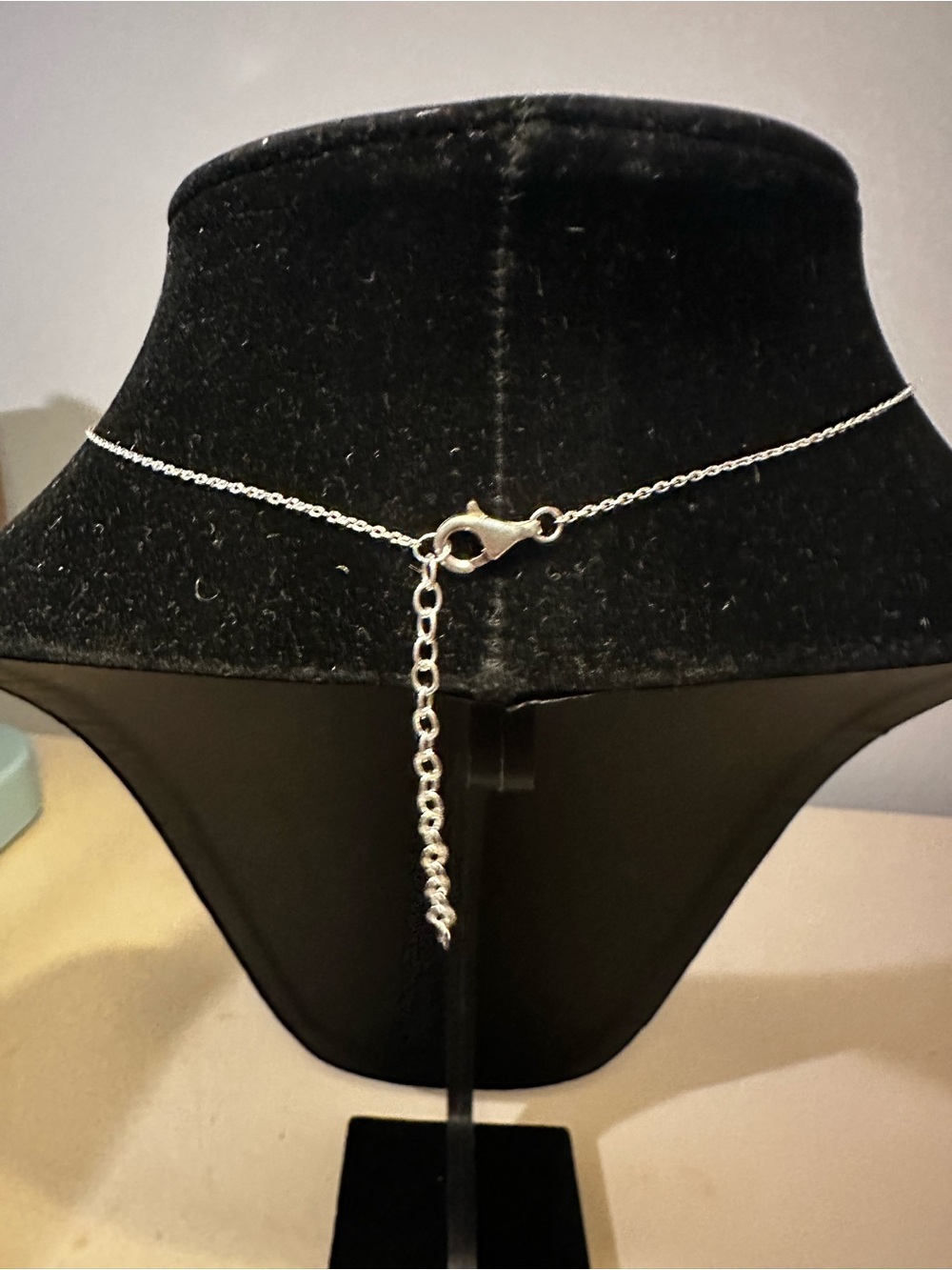 Opulenza Silver Solitaire Pendant Necklace - White - Picture 4 of 4